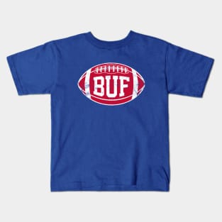 BUF Retro Football - Blue Kids T-Shirt
